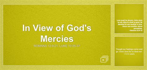 In View Of Gods Mercies Sermon By Sermon Research Assistant Romans 12