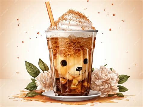 Premium AI Image | Coffee art HD 8K Vector illustration wallpaper