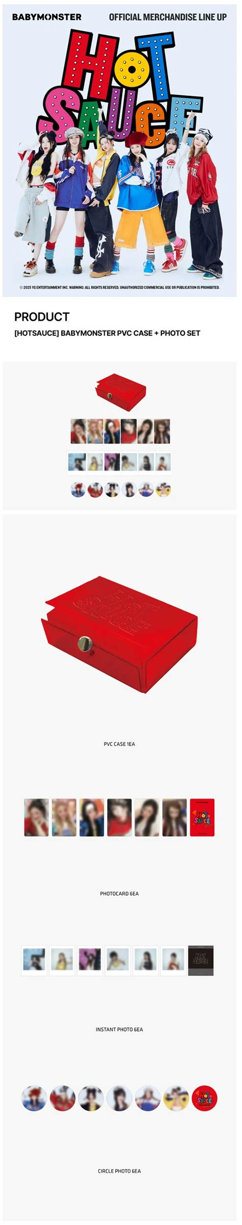 PRE ORDER BABYMONSTER PVC Case Photo Set Hot Sauce 7299