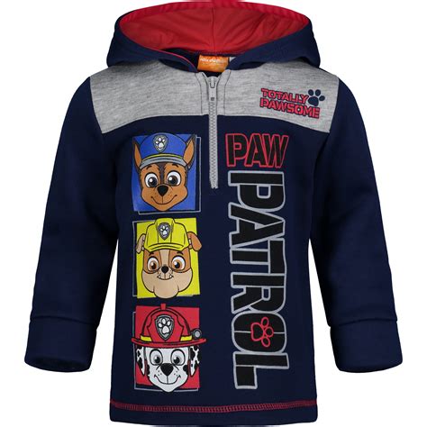 Nickelodeon Paw Patrol Little Boys Fleece Hoodie Pullover Sweatshirt