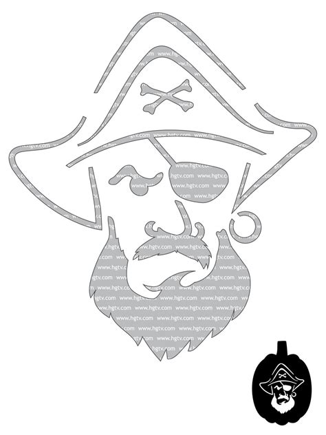 Pirate Pumpkin Stencil Pumpkin Pattern Pumpkin Template Jack O