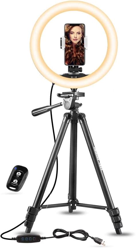 Amazon UBeesize TR50 And 10 Inch Ring Light Selfie Ring Light