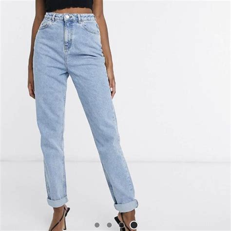 Asos Design Tall High Rise Original Mom Jeans In Depop