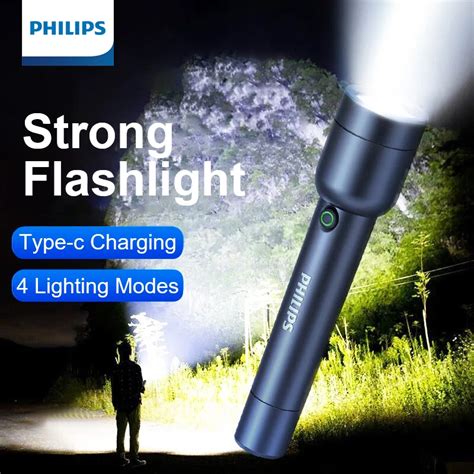 Latarka Led Philips Z Akumulatorem Usb Tryby O Wietlenia