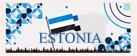 Premium Vector | Estonia national day banner with estonian celebration ...