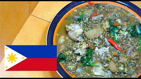 🔵 Ginisang Monggo At Manok Pinoy Recipes Filipino Chicken Tagalog Videos Mung Bean