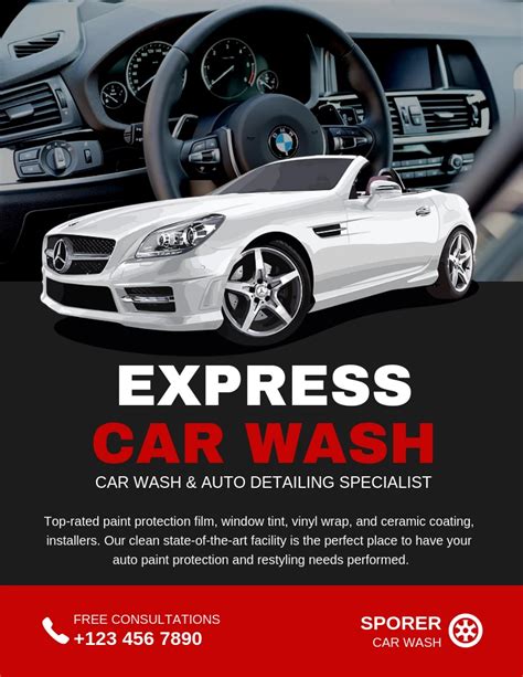 Express Car Wash Flyer Template Venngage