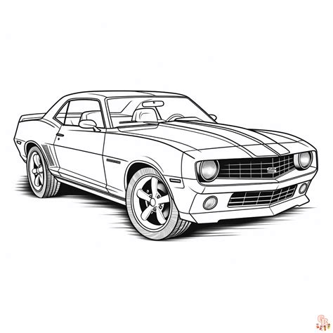 Camaro Coloring Pages Car Bumblebee Wheeler Chevrolet Printable