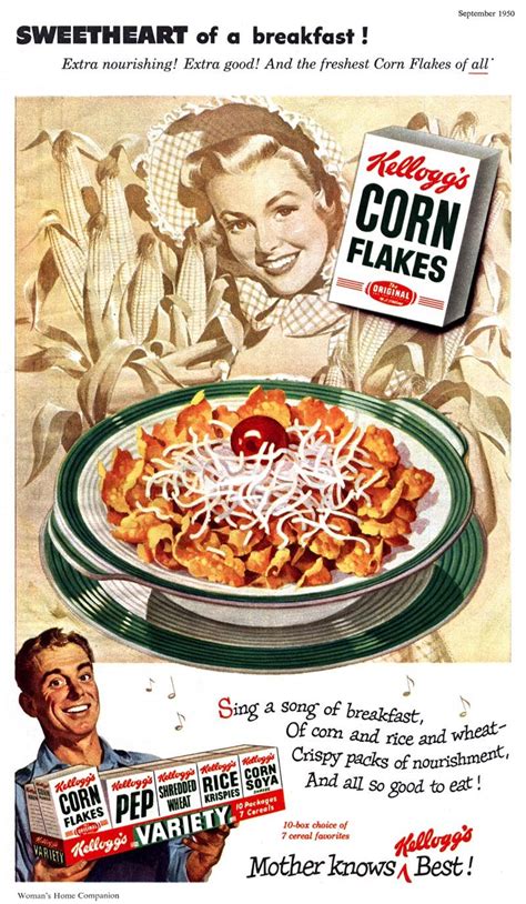 Kellogg S Corn Flakes Ad Woman S Home Companion September 1950