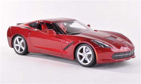 Coche Miniatura Chevrolet Corvette C Maisto Stingray Negro Rojo