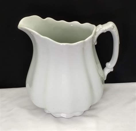 Antique Johnson Brothers England Royal Ironstone China White Pitcher