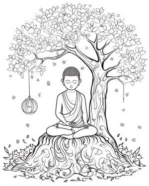 Buddha Printable Coloring Pages