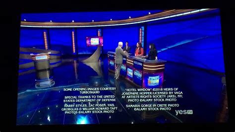 Jeopardy End Credits 6 21 19 Teen Tournament II Day 5 10