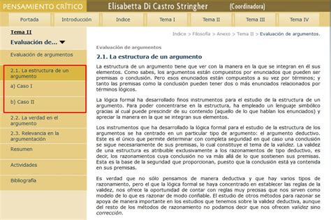 La estructura del argumento UDGVirtual Formación Integral