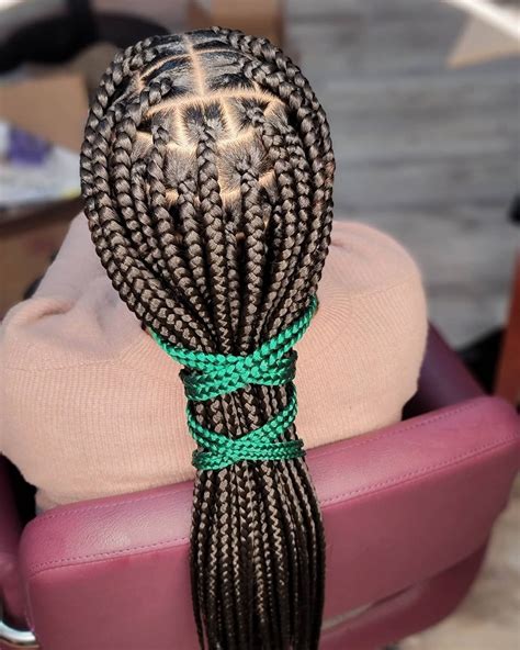 Knotless Braids Color Mixture Big Box Braids Braids With Curls Braids