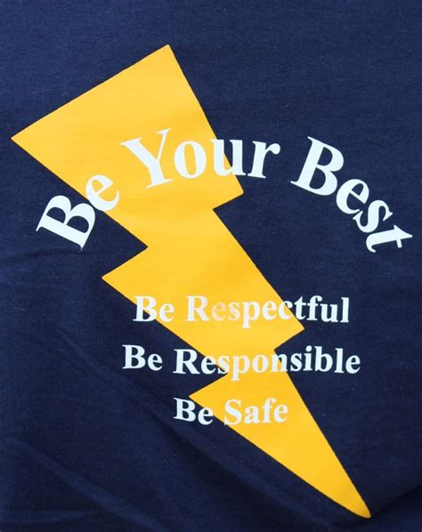 Be Your Best Pbis T Shirt With Lightning Bolt Design