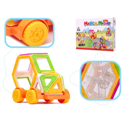 Set De Constructie Magnetic Magical Blocks IdealStore 67 Piese 3D