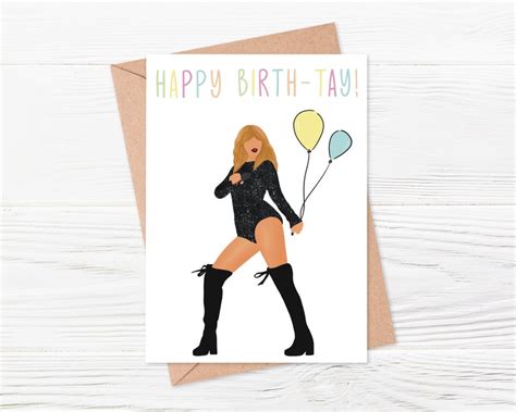 Taylor Swift Birthday Card Taylor Swift Print Merch T Etsy Uk