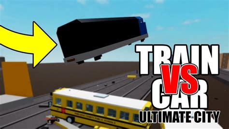 Crashing Trains For Fun In Roblox Train Vs Car Ultimate City New