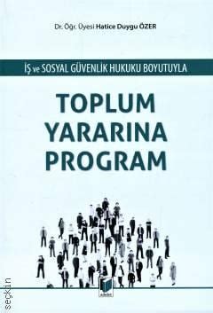 Toplum Yararına Program Hatice Duygu Özer Kitap