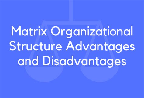 15 Matrix Organizational Structure Advantages and Disadvantages ...