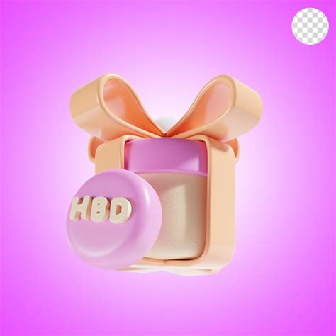 Premium PSD | Birthday gift in pink theme