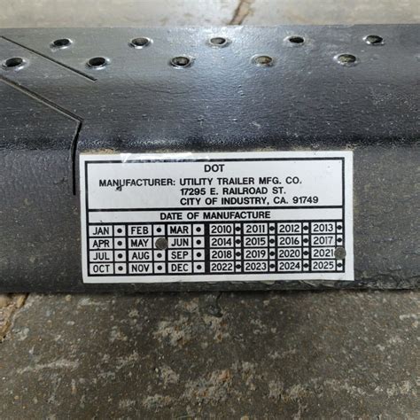 utility trailer icc bumper horizontal rear impact guar pif parts