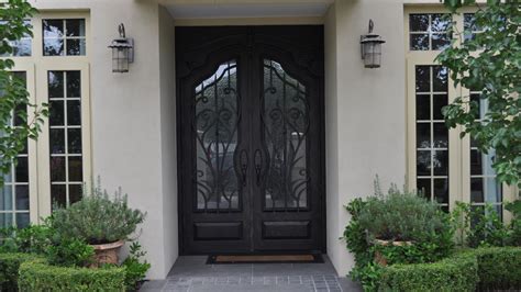 Wrought Iron Doors Install Front And Double Entrance Doors