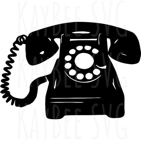 Antique Telephone Rotary Phone SVG PNG Clipart Digital Cut File