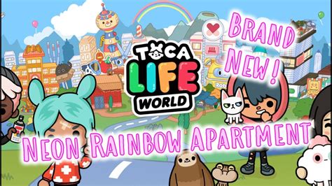 Toca Life World Neon Rainbow Apartment Tour House Ideas Toca Boca