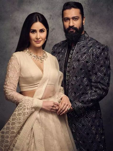 Katrina Kaif and Vicky Kaushal serve looks in regal ethnic ensembles. See pics: | Filmfare.com