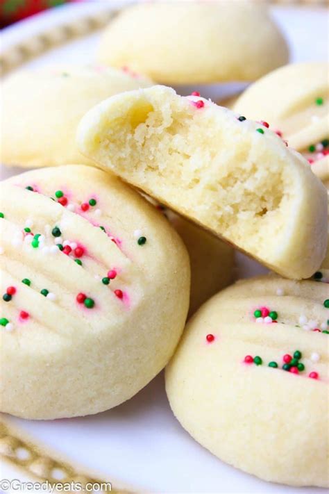 Whipped Shortbread Cookies Christmas Cookies Greedy Eats