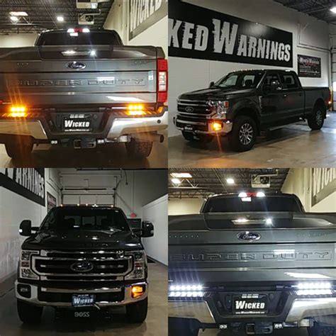 2021 Super Duty F 350 Lariat Plow Truck Lights Kit Wicked Warnings