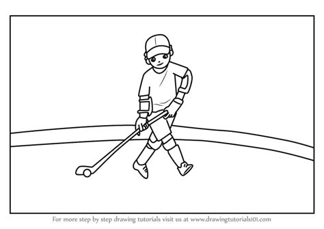 Hockey Player Drawing How To Draw A Hockey Player Step By Step