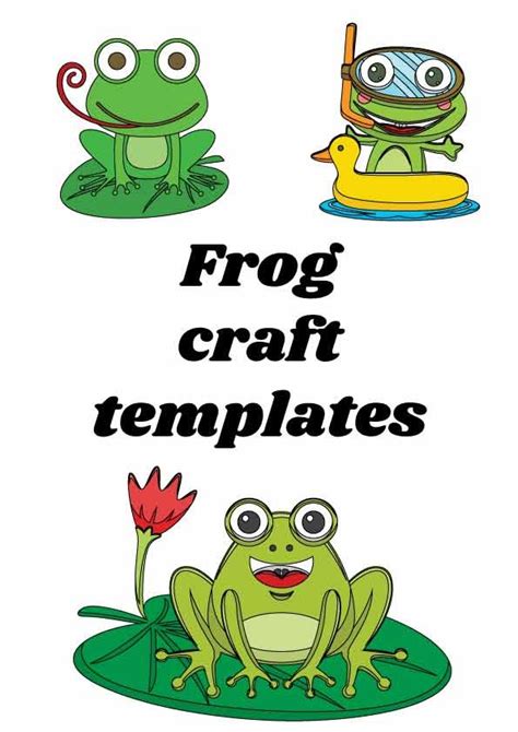 Free printable paper frog craft templates (16 PDFs)