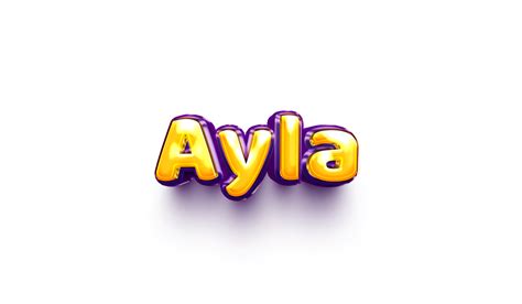 Free Girl Name Inflated Air Foil Shiny Celebration Decoration Ayla