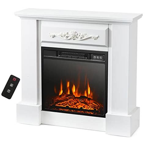 Tangkula W Inches Electric Fireplace With Mantel Freestanding