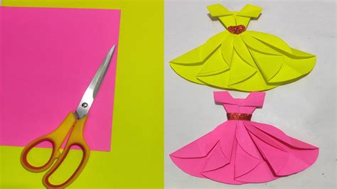 Make A Pretty Origami Paper Dressorigami Paper Folding Crafts Video Tutorials Youtube