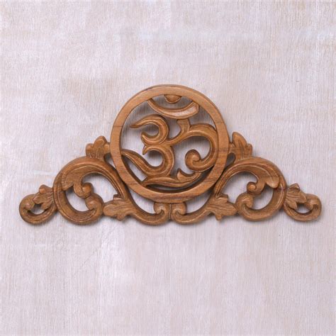 Unicef Market Hand Carved Suar Wood Wall Relief Panel From Indonesia