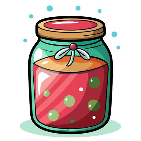 Premium Vector Jar Clipart Cartoon Style Vector Illustration