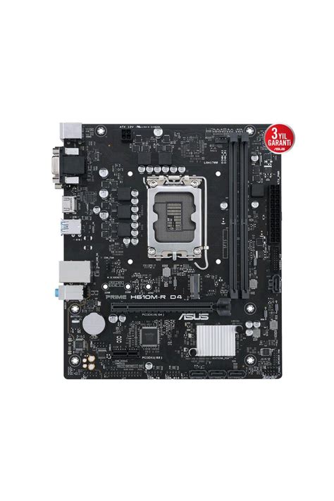 Asus Prime H610m R D4 Intel H610 Soket 1700 Ddr4 3200mhz M 2 Matx Anakart Fiyatı Yorumları