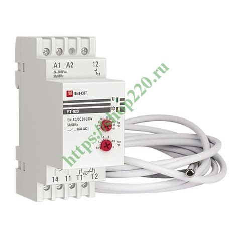 Реле температуры с датчиком RT-820 (-5....+40 С) 16А 1НО/НЗ 24-240В ...