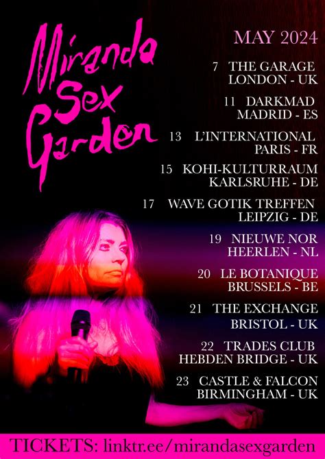 Miranda Sex Garden Announce First Overseas Dates For 24 Years