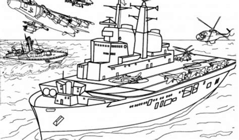 Get This Military Battleship Army Coloring Pages 9864bn