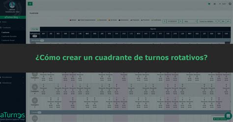 ¿cómo Elaborar Cuadrante De Turnos Rotativos De Forma Fácil Aturnos Blog