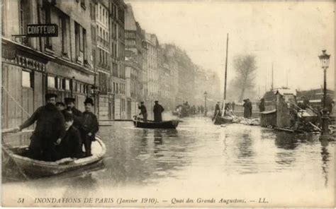 Cpa Inondations Paris Quai Des Grands Augustins Eur