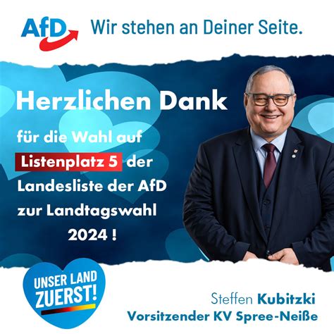 Herzliches Dankeschön für Wahl auf Listenplatz 5 der Landesliste