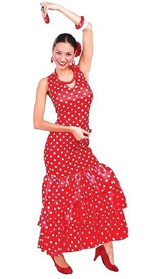 Ladies Spanish Senorita Flamenco Mexican Rumba Dancer Outfit Fancy