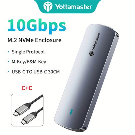 Yottamaster M 2 NVMe SATA Dual Protocol Hard Disk Enclosure Type C USB3