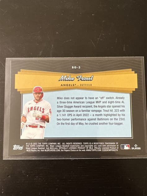 Topps Update Mike Trout Black Gold Bg Angels Ebay